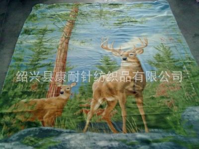 紹興康耐針紡織 廠家直銷康耐鹿系列雙面絨平網毛毯，秋冬舒適之選